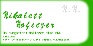 nikolett noficzer business card